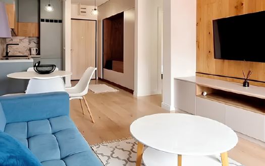 Two-bedroom apartment with garage parking space in the Lazi neighborhood, Budva